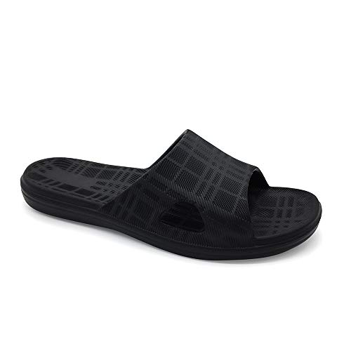 HEVA Zapatos de Playa y Piscina Unisex Adulto Bañarse Sandalias (41 EU Negro)