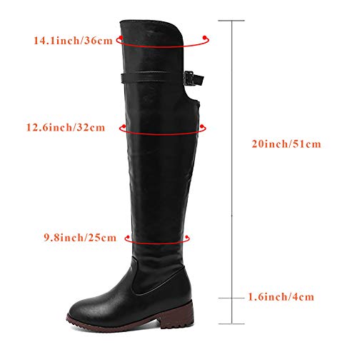 HEWXWX Botas de Montar a Caballo 2020, Equipo de equitación para Carreras de obstáculos ecuestres, Botas cómodas hasta la Rodilla Sueltas, Botas de Campo de competición Deportiva,A-37