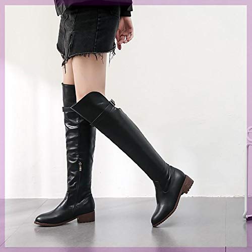 HEWXWX Botas de Montar a Caballo 2020, Equipo de equitación para Carreras de obstáculos ecuestres, Botas cómodas hasta la Rodilla Sueltas, Botas de Campo de competición Deportiva,A-37
