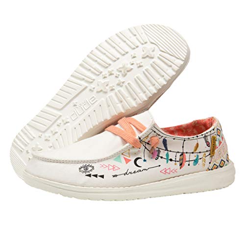 hey dude Mujeres Zapatos Planos Star White Blanco, (Star White) 12141-0165 | 39 EU Star White