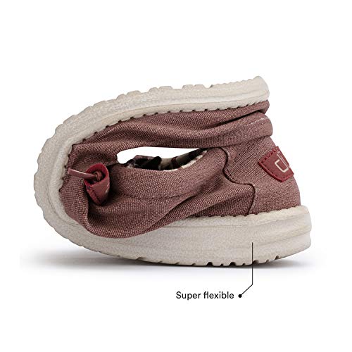 Hey Dude Wally Stretch - Mocasines para Hombre - Color Brick - Zapatos para Hombre Ligeros y cómodos - Talla EU 42