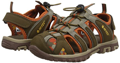 Hi-Tec Cove Jr, Sandalias de Senderismo Unisex Adulto, Marrón (Brown/Cinnamon/Core Gold), 38 EU
