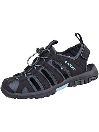 Hi-Tec Cove Sandal, Sandalias de Senderismo Mujer, Negro (Black/Charcoal/Forget Me Not), 37 EU