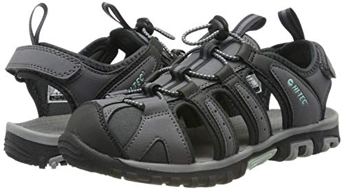 Hi-Tec Cove, Sandalias con Punta Cerrada Mujer, Gris Gris Gris Carbón Sprout 91, 37 EU
