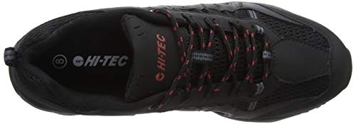 Hi-Tec Jaguar, Zapatillas de Senderismo Hombre, Negro (Black/Picante 21), 41 EU