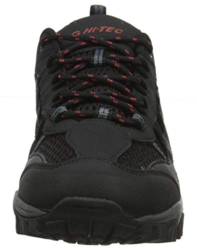 Hi-Tec Jaguar, Zapatillas de Senderismo Hombre, Negro (Black/Picante 21), 41 EU