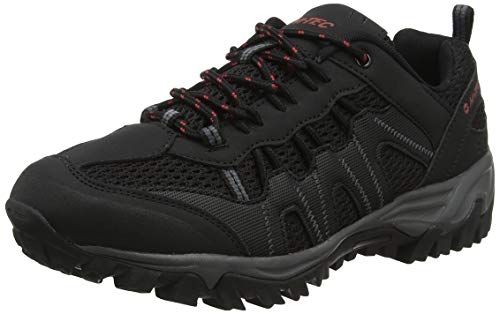 Hi-Tec Jaguar, Zapatillas de Senderismo Hombre, Negro (Black/Picante 21), 41 EU