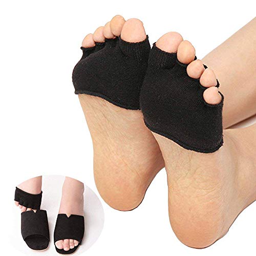 HIGGER 1 par de mujeres sandalias antideslizantes de tacones altos calcetines invisibles medias de pie footie