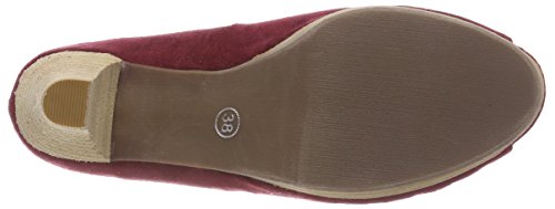 HIRSCHKOGEL 0733109, Zapatos de tacón con Punta Abierta Mujer, Bordo Rojo, 36 EU
