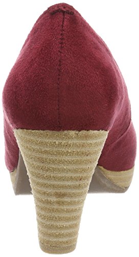 HIRSCHKOGEL 0733109, Zapatos de tacón con Punta Abierta Mujer, Bordo Rojo, 36 EU