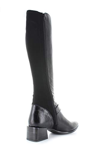 Hispanitas Botas puntiagudas para mujer, HI99259 Nadja, tacón de bloque elástico, color negro, color Negro, talla 37 EU