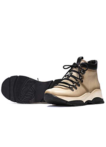 Hispanitas: Botín Sport Andes con Suela Volumen elaborado en Piel Combinado con un Toque de Pelo sintético