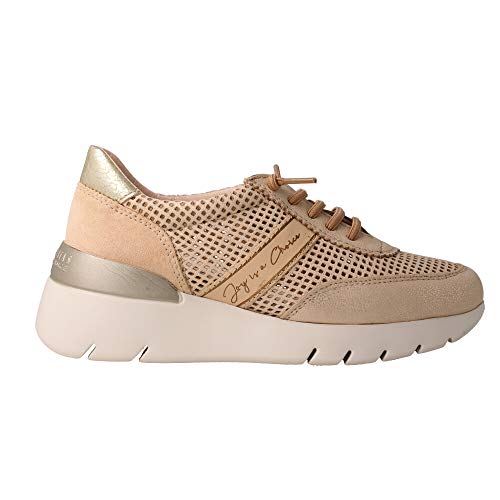 Hispanitas Deportivo Platino Zapatillas cuña para Mujer, 39