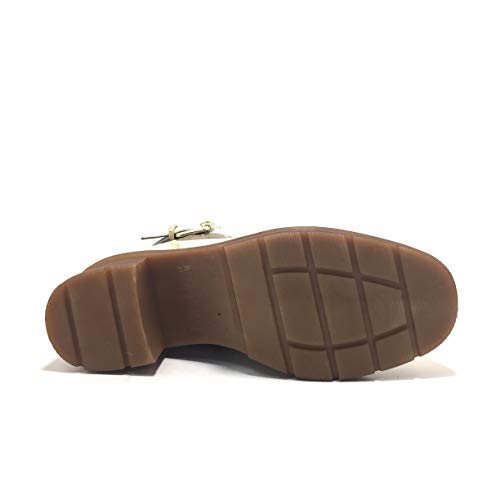 HISPANITAS GHI99286, Botines de Tacon y Plataforma con Cremallera Lateral, para Mujer, Color beig. - Cuero Talla: 36