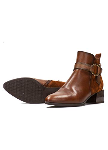 HISPANITAS HI00645, Botines de Tacon, para Mujer, Color Cuero. - Cuero Talla: 39