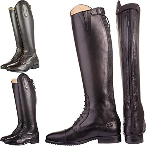 HKM 9217 Valencia - Botas de equitación de Piel, Unisex, Talla 38, Color Negro