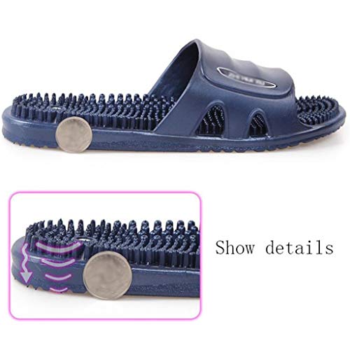 hkwshop Chanclas para Hombre Par de Zapatillas de Masaje Masculino Versión Modelos de baño Ducha Zapatos Punto de acupuntura reflexología podal magnética baño de Verano Cubierta Sandalias y Chanclas