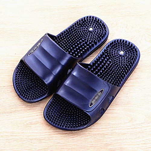 hkwshop Chanclas para Hombre Par de Zapatillas de Masaje Masculino Versión Modelos de baño Ducha Zapatos Punto de acupuntura reflexología podal magnética baño de Verano Cubierta Sandalias y Chanclas