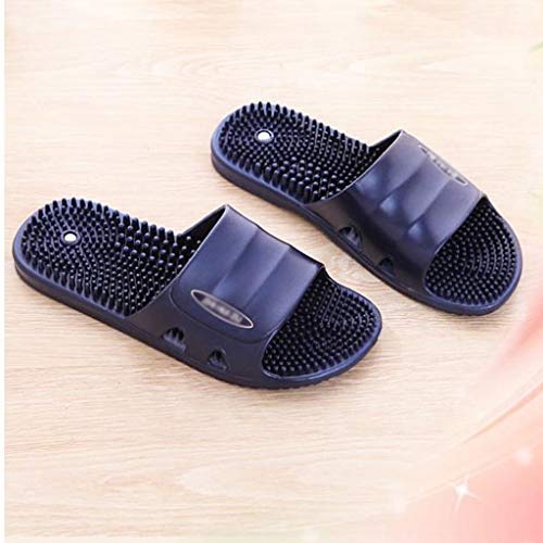 hkwshop Chanclas para Hombre Par de Zapatillas de Masaje Masculino Versión Modelos de baño Ducha Zapatos Punto de acupuntura reflexología podal magnética baño de Verano Cubierta Sandalias y Chanclas
