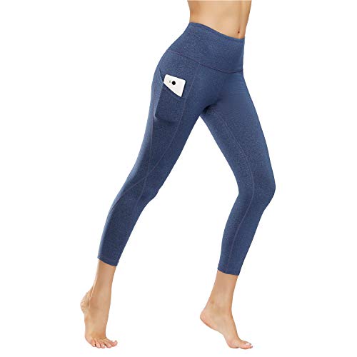 HMIYA Pantalones de deporte para mujer, leggings, pantalones de deporte, pantalones de fitness, pantalones de yoga con bolsillos Azul, lila-jf. S