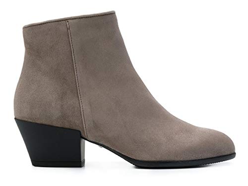 Hogan Botines para Mujer en Gamuza Beige con tacón Grande - Número de Modelo: HXW4010AR30CR0 - Tamaño: 40 EU