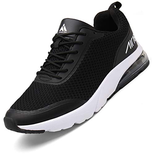 Hombre Aire Zapatillas Trail Running Mujer Deportivas para Caminando Transpirable Antideslizante Sneakers St.1 Negro 42 EU