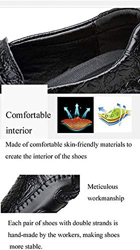 Hombre Mocasines Clásico Cuero Zapatos Verano Casual Elegante Transpirable Antideslizante Oficina Shoes marrón 44(Marrón,44 EU,27CM De talón a Dedo del pie