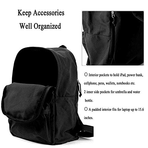 Homebe Mochila antirrobo Impermeable,Canvas Laptop Backpack, Waterproof School Backpack For Men Women, Gfsdhsdh.PNG Outdoor Travel Daypack College Student Rucksack Fits Up To 15.6 Inch Computer
