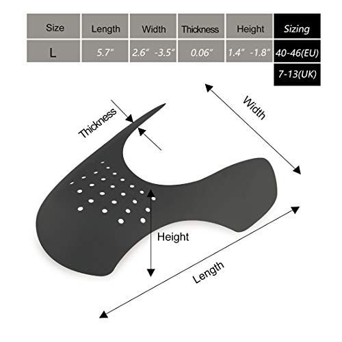 HONGECB 3 Pares Escudo del Zapato, Anti-wrinkle Shoes Shield, Prevenir Hendidura del Pliegue de Zapatos, Prevendedores de Pliegues Abolladura de Zapatillas de Deporte Zapatos para Hombres 40-46