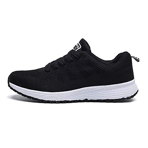 Hoylson Zapatillas de Deportivos para Mujer Running Zapatos Asfalto Ligeras Calzado Aire Libre Sneakers(Nero, EU 38)