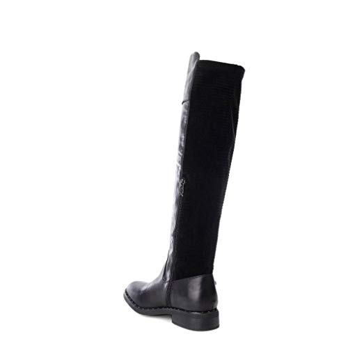Hoyvoy Boots Up Mujer Botas Negro EU37, Piel imitación, Textil,