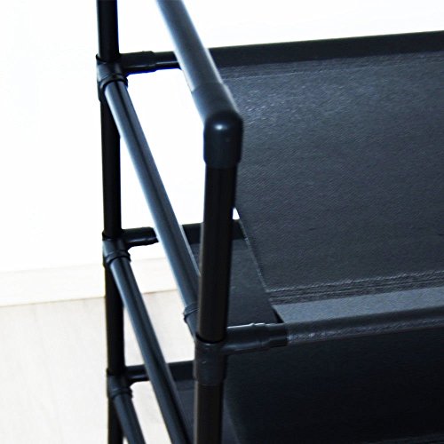 HS-Lighting 8 Niveles Zapatero Zapatero Estante para Zapatos Zapatero para hasta 24 Pares de Zapatos. Medidas: 117 x 29 x 73 cm Negro