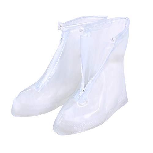 HUAIXIAOHAI Hombres Lluvia para Mujer Botas Impermeables Cubierta Tacones Botas RESULTADAS RESULTADAS Cubiertas Cubiertas DE Lluvia DE Lluvias APRESORADAS Waterproof (Color : White, Size : XL)