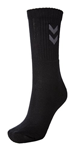Hummel Calcetines deportivos unisex, 6 unidades, talla 36, color negro