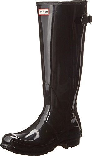 Hunter Original Back Adjustable Gloss - Botas para mujer, Negro (black), 39