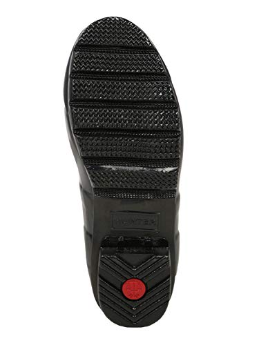 Hunter Women's Original Back Adjustable Short Gloss Rain Boots Black 5 M US