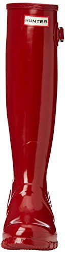 HunterBota Original Tall Gloss - Botas mujer, Rojo, 42 2/3