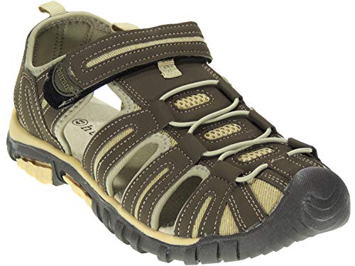 HURAN A1105 Sandalia Deportiva Cangrejera Punta Cerrada Ajuste Velcro Piso Todoterreno Hombre Light Talla 42