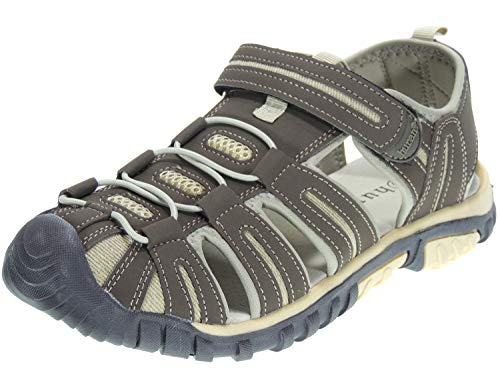 HURAN A1105 Sandalia Deportiva Cangrejera Punta Cerrada Ajuste Velcro Piso Todoterreno Hombre Light Talla 42