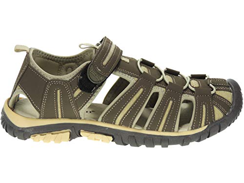 HURAN A1105 Sandalia Deportiva Cangrejera Punta Cerrada Ajuste Velcro Piso Todoterreno Hombre Light Talla 42