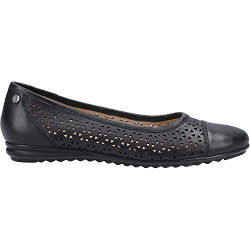 Hush Puppies - Bailarinas de Piel Leah para Chica Mujer (36 EU) (Negro)