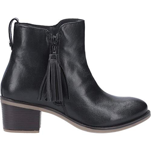 Hush Puppies - Botas de Piel con Borla con Flecos Georgie para Chica Mujer (36 EU) (Negro)