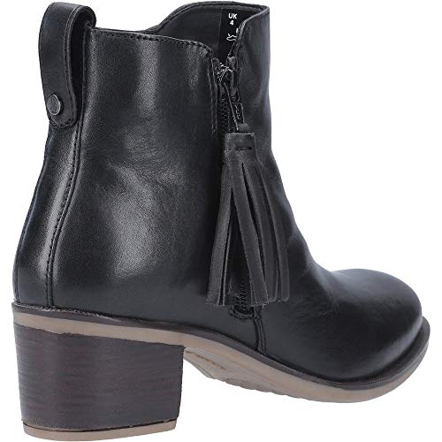 Hush Puppies - Botas de Piel con Borla con Flecos Georgie para Chica Mujer (36 EU) (Negro)