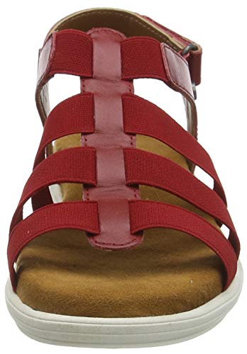 Hush Puppies Hailey, Sandalias de Gladiador Mujer, Rojo Rojo Y Rojo, 38 EU