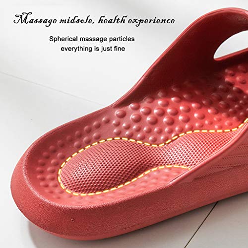 HYE-SPORT Mujeres Hombres Reflexología Calzado Cuidado de la Salud Chanclas Sandalias Shiatsu Zapatillas de Masaje Acupresión Reflexología Zapatillas Antideslizantes Zapatillas de Pareja Playa 25CM