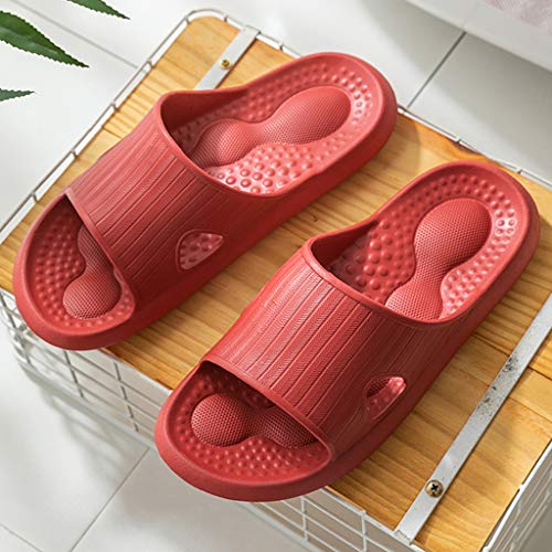 HYE-SPORT Mujeres Hombres Reflexología Calzado Cuidado de la Salud Chanclas Sandalias Shiatsu Zapatillas de Masaje Acupresión Reflexología Zapatillas Antideslizantes Zapatillas de Pareja Playa 25CM