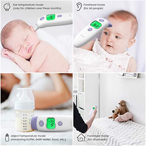 HYLOGY Termómetro de Frente, Termómetro Digital Infrarrojo Lecturas Precisas Instantáneas, Termómetro sin Contacto Profesional para Bebés, Niños, Adultos