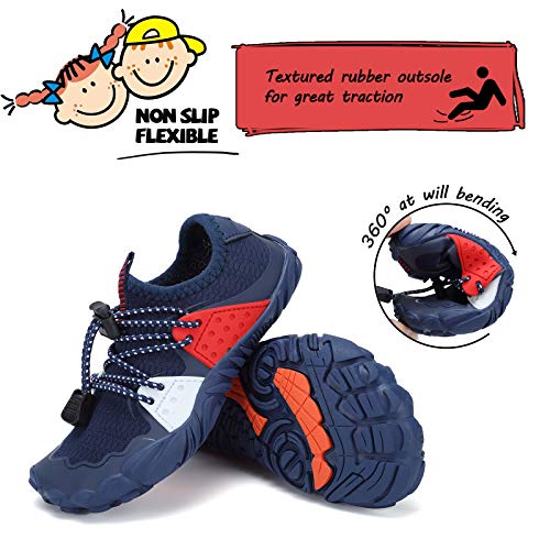 IceUnicorn Zapatos acuáticos para niños, descalzos, para chicos y chicas, para correr, tallas 24-35, color, talla 34 EU