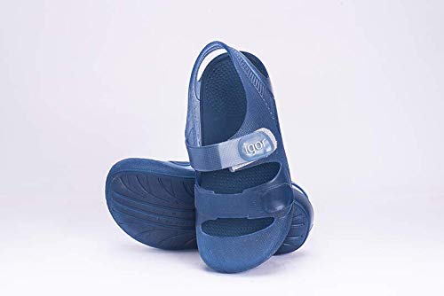 Igor Bondi, Sandalia con Pulsera Unisex niño, Azul (Translúcido Azul), 26 EU