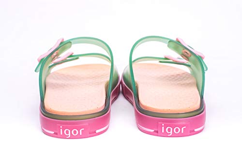 Igor Bondi, Sandalia con Pulsera Unisex niños, Rosa (Translúcido Fucsia), 20 EU